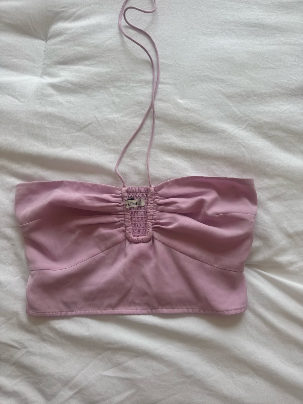 Abercrombie & Fitch Pink Halter Crop Top - Picture 6 of 8